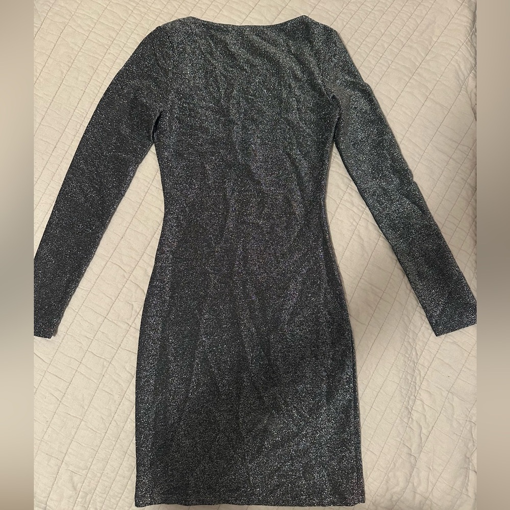 H&M Shimmering Black Long Sleeve Dress